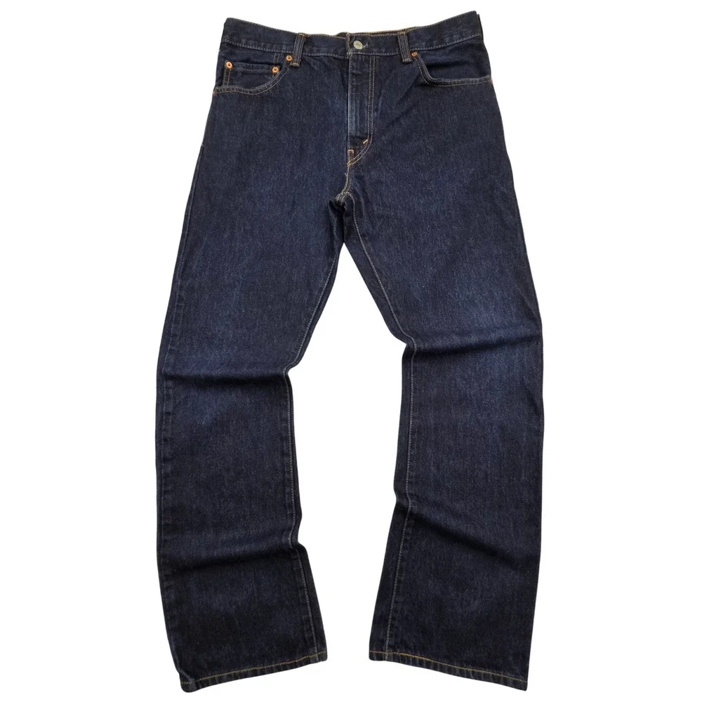 Levis 517 Bootcut Denim Jeans Dark Wash Blue Mens 34x32 Cotton